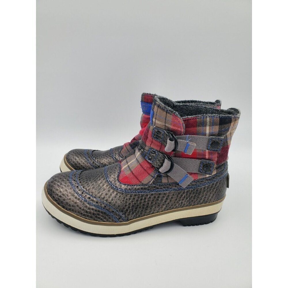 UGG Marais Plaid Waterproof Wool Lined Pull On Boots 1001797 Women's Size 8 WARM - Picture 4 of 9